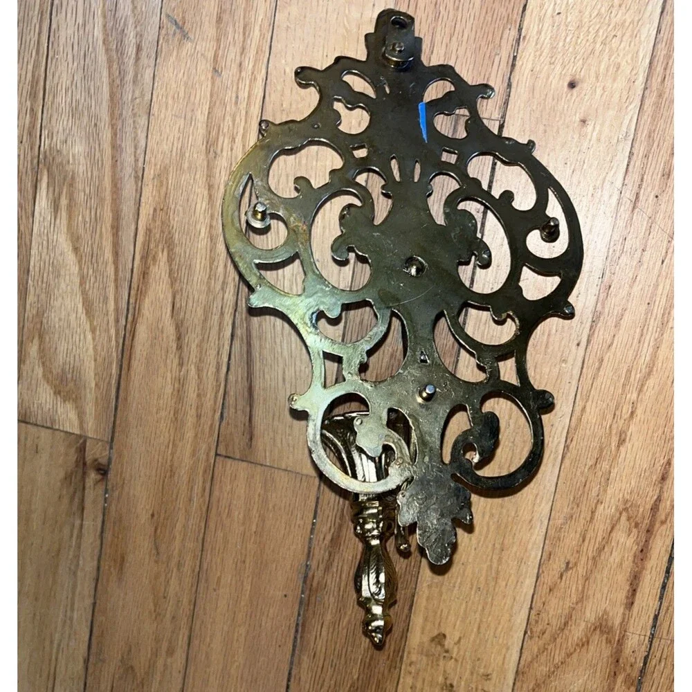 Metal Candle Holder Brass Vintage Hollywood Regency Florentine Romantic Chic